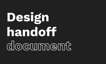 Design Handoff Document's cover photo
