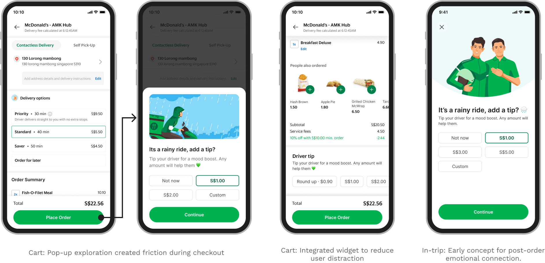 Initial tipping UI explorations