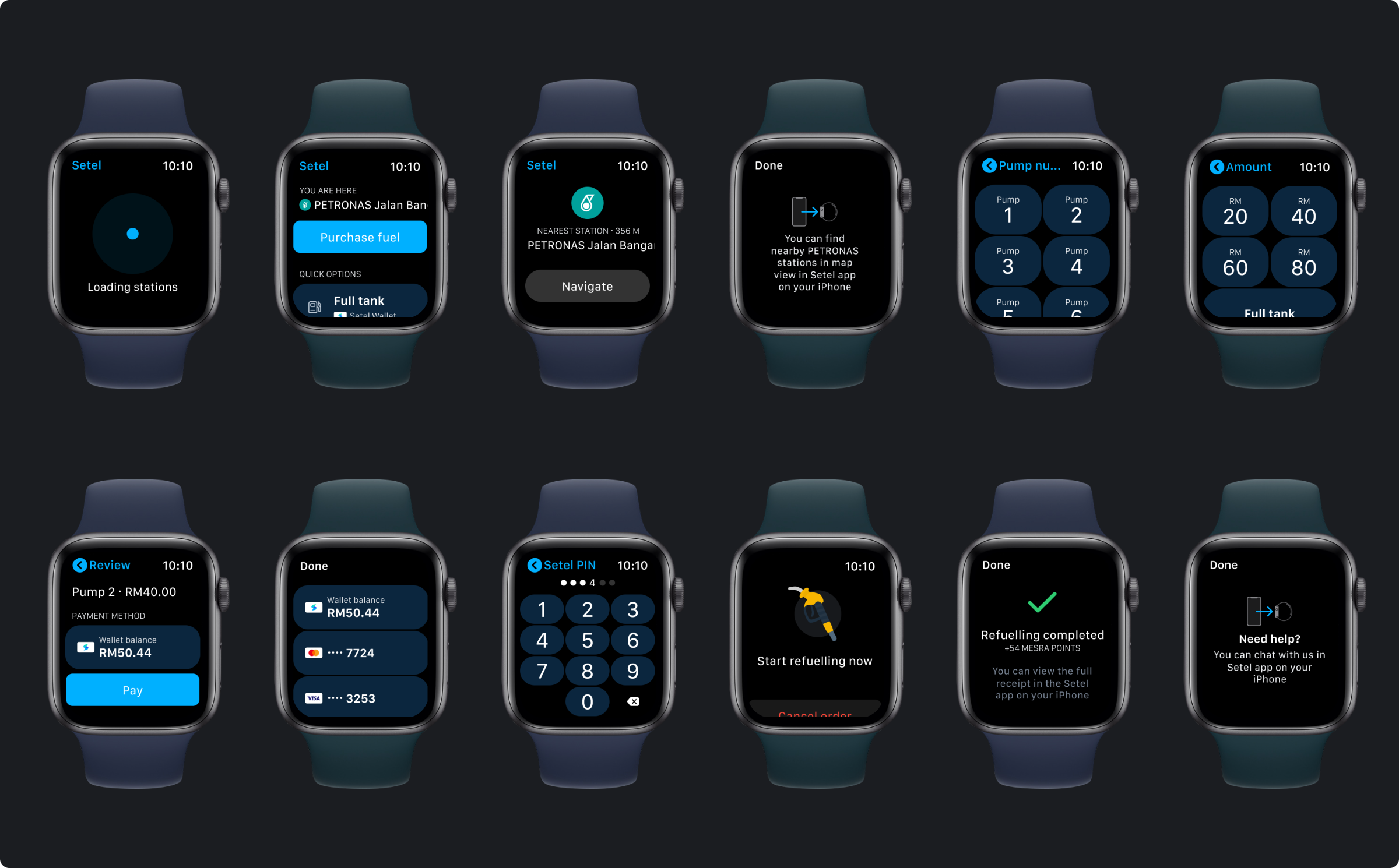 Final designs of the watch